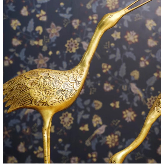 NOVELIKA -  Brass Decorative Sarus Crane Set(NA717)