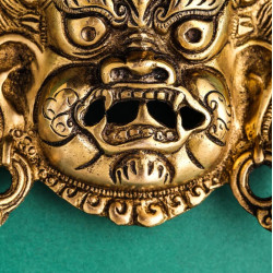 NOVELIKA - Brass Mahakala Mask Wall Hanging Mask (NA720)