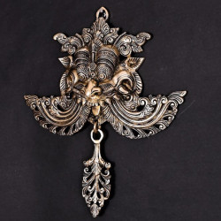 NOVELIKA-  Brass Kirtimukha (Yali) Wall Hanging or Door Knocker(NA724)