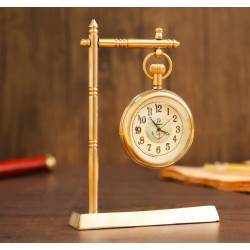 NOVELIKA -  Vintage Brass Hanging Table Clock with Stand(NA728)