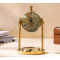 NOVELIKA -  Victoria London (1876) Vintage Brass Table Clock with Compass(NA729)