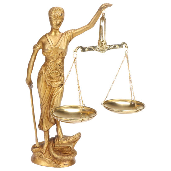 NOVELIKA - Pure Brass  Lady Justice Statue With Scales  (NA731)