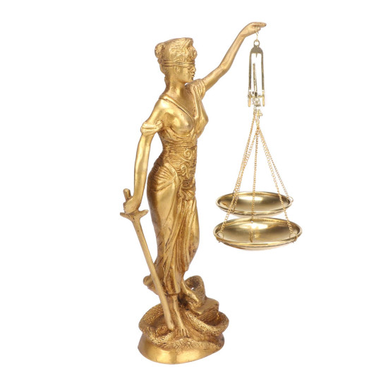 NOVELIKA - Pure Brass  Lady Justice Statue With Scales  (NA731)
