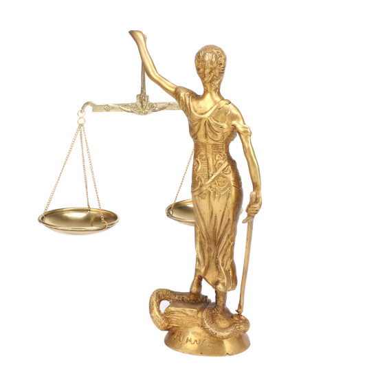 NOVELIKA - Pure Brass  Lady Justice Statue With Scales  (NA731)