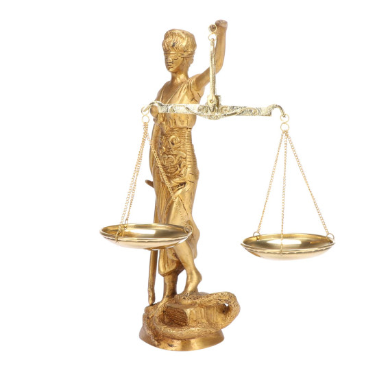 NOVELIKA - Pure Brass  Lady Justice Statue With Scales  (NA731)