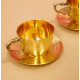 NOVELIKA -  Vintage Era Brass Tea Cup & Saucer Set of 2(NA733)