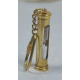 Sand Timer Keychain - Nautical Brass Sand Timer Key Ring Perfect for Gift - Set Of 1