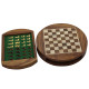 Novelika- Chess Wooden Indoor Outdoor Board Game Set Round Shape by Craft Art India.
