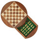 Novelika- Chess Wooden Indoor Outdoor Board Game Set Round Shape by Craft Art India.