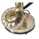 NOVELIKA - Antique Brass Rotary Dial Candlestick Desk Stand Phone Design Metal Finish Rotary Dial Office Home Décor