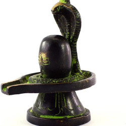 NOVELIKA - Hand Craft Hindu God Shiva Lingam Black Color Brass Statue Vintage (1 Piece)