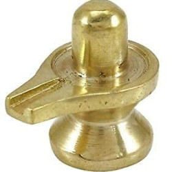 NOVELIKA - Brass Shivling (or Shiva Lingam)  God Idol Brass For Pooja Items Collectible Handicraft ( Set 1 )