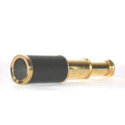 100% Brass Telescope -  Leather Cover - Three  Folds Nautical Telescope - For Marine Vintage Style
