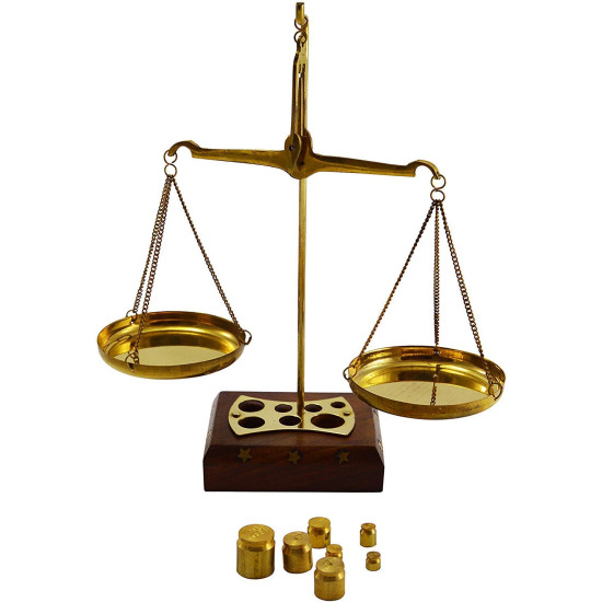 Novelika Old Traditional Goldsmith Weight (tarazu) showpiece Brass Weighing Scale Balance Justice Law Scale Collectibles Gift 1 pcs Novelika Old Traditional Goldsmith Weight (tarazu) showpiece Brass Weighing Scale Balance Justice Law Scale Collectibles Gift 1 pcs