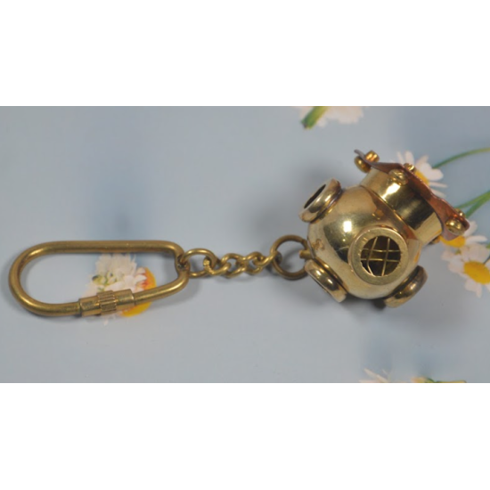 NOVELIKA - Vintage Style Helmet keychain, Made of Brass and Copper. 1 Piece.