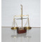 NOVELIKA - Traditional Brass Tarazu /Vintage Weighing Machine with Star Wooden Base Showpiece with Weighing Capacity of 20 Gm (7 Inch)