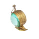 NOVELIKA - Brass Table Clock Solid Brass Office/Hotel/Motel Décor with Convex Glass Face