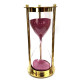 NOVELIKA-Decorative Brass 1 Minute Antique Brass Sand Timer (Set of 1)