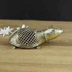100% Brass Decorative Tortoise - Showpiece - For Home Decor - Table Decor - Office Decor 