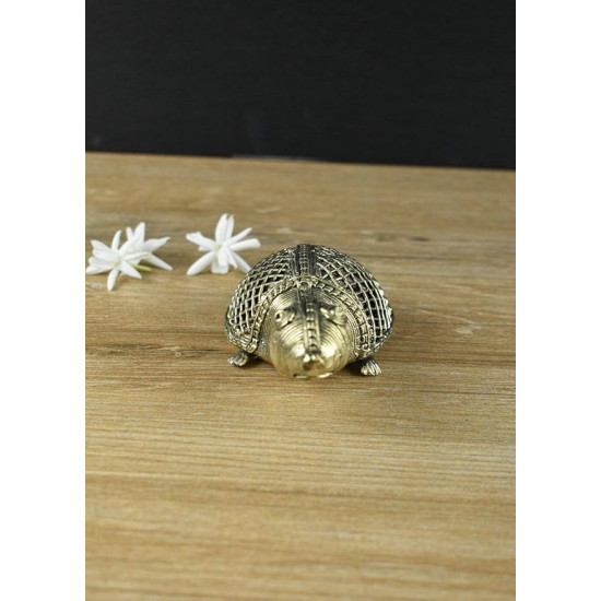 100% Brass Decorative Tortoise - Showpiece - For Home Decor - Table Decor - Office Decor 