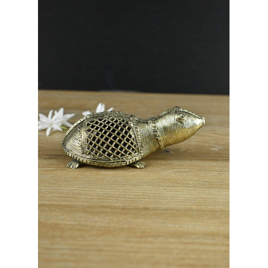 100% Brass Decorative Tortoise - Showpiece - For Home Decor - Table Decor - Office Decor 