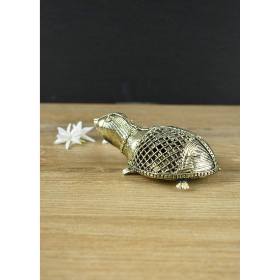 100% Brass Decorative Tortoise - Showpiece - For Home Decor - Table Decor - Office Decor 