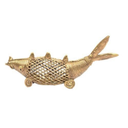 100% Brass Fish decorative - For Art Figurine Home Decor & Table Decor Collectible Showpiece 