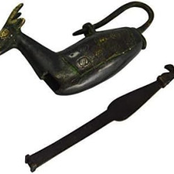 Deer Design Lock Finish Brass Animal Padlock - For  Home Decor Collection Or Gifting (Brass 100%)