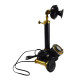 NOVELIKA - Telephone Black Metal Candle Stick Vintage Desk Stand Phone Design Metal Finish Rotary Dial Office Home Décor NOVELIKA - Telephone Black Metal Candle Stick Vintage Desk Stand Phone Design Metal Finish Rotary Dial Office Home Décor