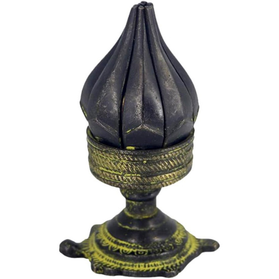 NOVELIKA -Vintage Brass Lotus Flower Decorative Candle or Dhoop Holder like a Lotus Flower, Often sitting on a Tortoise base.