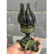 NOVELIKA -Brass Antique Candle Holder Incense Burner or Oil Lamp Designed to open and fold like a Lotus Flower, Often sitting on a Tortoise base.