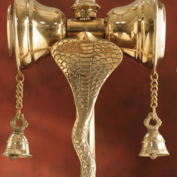 NOVELIKA - Brass Divya Trishul with Damru(01)