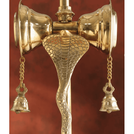 NOVELIKA - Brass Divya Trishul with Damru(01)