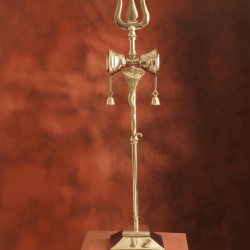 NOVELIKA - Brass Divya Trishul with Damru(01)