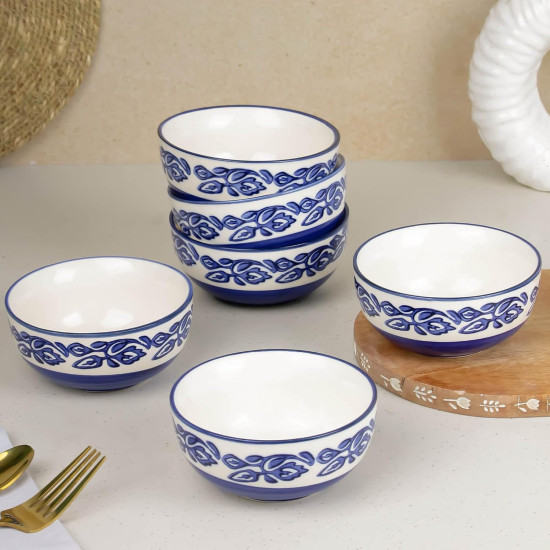 Novelika Ceramic Serving Small Bowls – Microwave & Dishwasher Safe, for Snacks, Salad | Elegant White Ideal for Gifting - Set Of 6 Novelika Ceramic Serving Small Bowls – Microwave & Dishwasher Safe, for Snacks, Salad | Elegant White Ideal for Gifting - Set Of 6