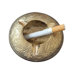 Novelika- Brass Round Design Ash Tray (NA552A)