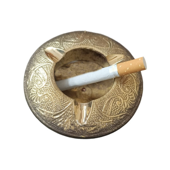 Novelika- Brass Round Design Ash Tray (NA552A)