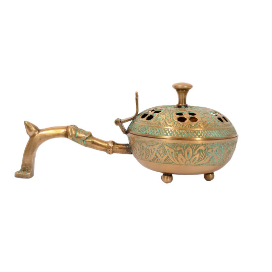 Novelika- BrassLobandan Charcoal Incense Burner/Bakhoor Burner (NA558A) Novelika- BrassLobandan Charcoal Incense Burner/Bakhoor Burner (NA558A)