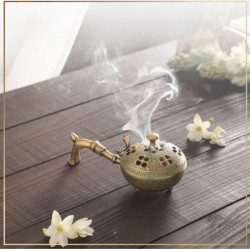 Novelika- BrassLobandan Charcoal Incense Burner/Bakhoor Burner (NA558A)