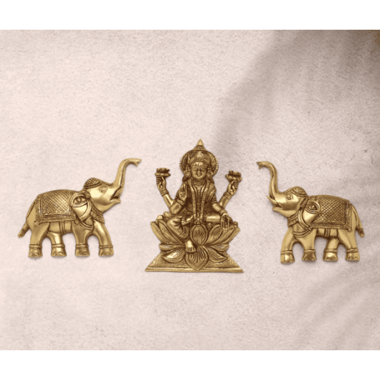 NOVELIKA- Gajalakshmi brass wall hanging set(03) NOVELIKA- Gajalakshmi brass wall hanging set(03)
