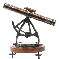 Novelika- Antique Brass Nautical Vintage Alidade Telescope Compass (NA553A)