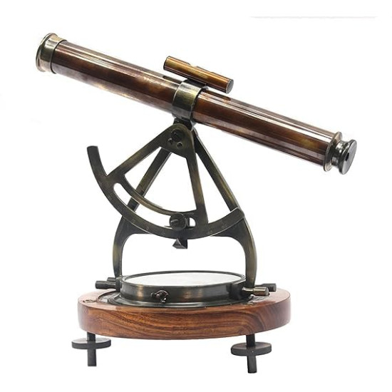 Novelika- Antique Brass Nautical Vintage Alidade Telescope Compass (NA553A)