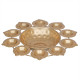 Novelika- Decorative Brass Diya Urli Bowl Set with 10 Diyas (NA550A)