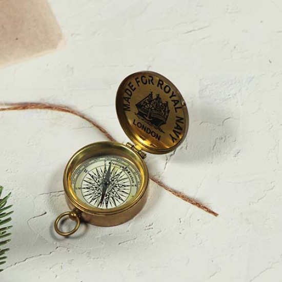 NOVELIKA - Brass Nautical Vintage Replica Nautical Brass Pocket Transit Compass-For Royal Army (Pack Of 1 )