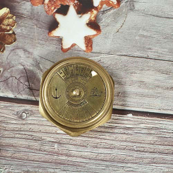 Solid Brass Pocket Compass Outdoor Navigation Camping/Hiking Steampunk Accessory - Ross London