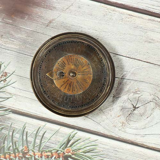 100% Brass Sundial Compass - This Vintage Compass Used As Decorative Object And Educational Gift 100% Brass Sundial Compass - This Vintage Compass Used As Decorative Object And Educational Gift