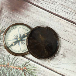 100% Brass Sundial Compass - This Vintage Compass Used As Decorative Object And Educational Gift