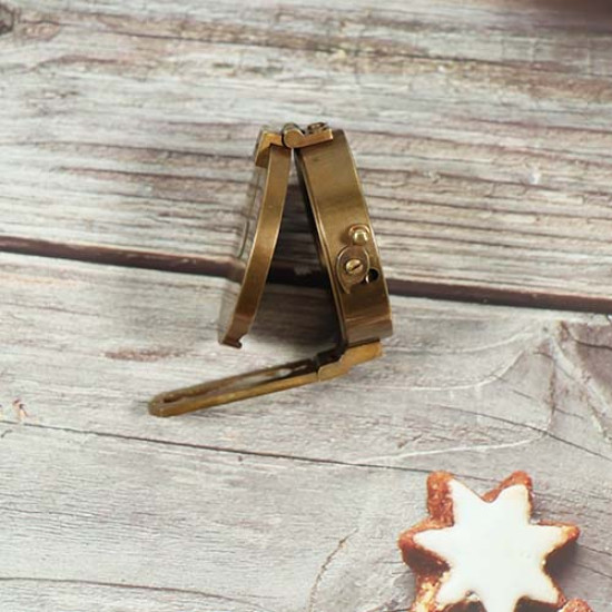 Pocket Size Vintage Brass Lansatic Magnetic Compass Nautical Handcrafted Brunton Compass - for Traveler, Pirate, camping