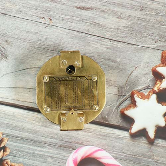 Novelika Beautiful Gold Color  Brass  Pocket Compass Outdoor Navigation Camping/Hiking Steampunk Accessory