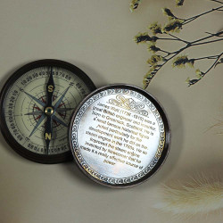 NOVELIKA- STEAM ENGINE 1760-Nautical Brass Magnetic Compass, Engraved Camping Compass, Pocket Gift Compass
